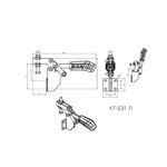 Grampo de Aperto Rápido Horizontal KIFIX KF531 FI 400Kgf