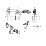 Grampo de Aperto Rápido Horizontal KIFIX KF531 FIL 300Kgf