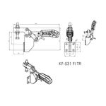 Grampo de Aperto Rápido Horizontal KIFIX KF531 FI TR 400Kgf