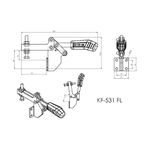 Grampo de Aperto Rápido Horizontal KIFIX KF531 FL 300Kgf