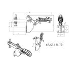 Grampo de Aperto Rápido Horizontal KIFIX KF531 FL TR 300Kgf
