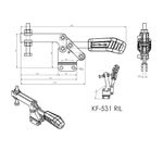 Grampo de Aperto Rápido Horizontal KIFIX KF531 RIL 300Kgf