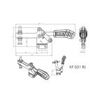 Grampo de Aperto Rápido Horizontal KIFIX KF531 RL 300Kgf