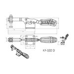 Grampo de Aperto Rápido Horizontal KIFIX KF532 D 340Kgf