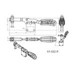 Grampo de Aperto Rápido Horizontal KIFIX KF532 R 340Kgf