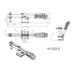 Grampo de Aperto Rápido Horizontal KIFIX KF533 D 340Kgf