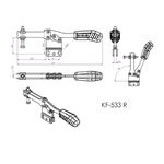 Grampo de Aperto Rápido Horizontal KIFIX KF533 R 340Kgf