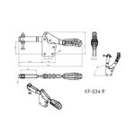 Grampo de Aperto Rápido Horizontal KIFIX KF534 R 450Kgf