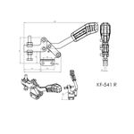 Grampo de Aperto Rápido Horizontal KIFIX KF541 R 400Kgf