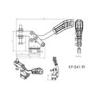 Grampo de Aperto Rápido Horizontal KIFIX KF541 RI 400Kgf