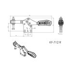 Grampo de Aperto Rápido Horizontal KIFIX KF712 R 120Kgf