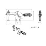Grampo de Aperto Rápido Horizontal KIFIX KF722 R 230Kgf