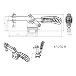 Grampo de Aperto Rápido Horizontal KIFIX KF732 R 340Kgf