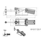 Grampo de Aperto Rápido Pneumático KF017 DS P 200Kgf