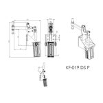 Grampo de Aperto Rápido Pneumático KF019 DS P 280Kgf