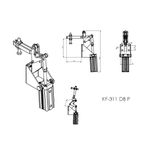 Grampo de Aperto Rápido Pneumático KF311 DB P 250Kgf