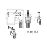 Grampo de Aperto Rápido Pneumático KF411 DB P 650Kgf