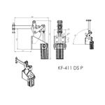 Grampo de Aperto Rápido Pneumático KF411 DS P 700Kgf