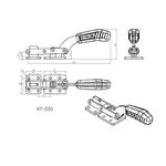 Grampo de Aperto Rápido Tensor KIFIX KF320 800Kgf