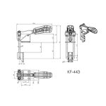 Grampo de Aperto Rápido Tensor KIFIX KF443 D 890Kgf 