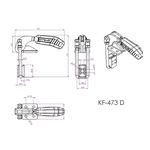 Grampo de Aperto Rápido Tensor KIFIX KF473 D 1800Kgf