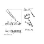 Grampo de Aperto Rápido Torpedo KIFIX KF025 AL Azul 500Kgf
