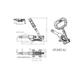 Grampo de Aperto Rápido Torpedo KIFIX KF052 AL Vermelho 700Kgf