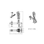 Grampo de Aperto Rápido Vertical KIFIX KF011 DBL 315Kgf