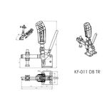 Grampo de Aperto Rápido Vertical KIFIX KF011 DB TR INOX 340Kgf
