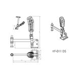 Grampo de Aperto Rápido Vertical KIFIX KF011 DS INOX 360Kgf