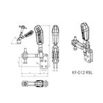 Grampo de Aperto Rápido Vertical KIFIX KF012 RBL 70Kgf