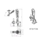 Kit 2 Peças Grampo de Aperto Rápido Vertical KIFIX KF017 DB 170Kgf