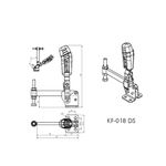 Grampo de Aperto Rápido Vertical KIFIX KF018 DS INOX 250Kgf