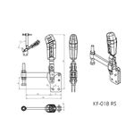 Grampo de Aperto Rápido Vertical KIFIX KF018 RS 250Kgf