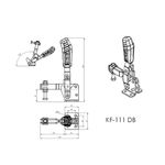 Grampo de Aperto Rápido Vertical KIFIX KF111 DB INOX 680Kgf