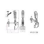 Grampo de Aperto Rápido Vertical KIFIX KF211 DB 150Kgf