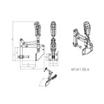 Grampo de Aperto Rápido Vertical KIFIX KF311 DS A 240Kgf