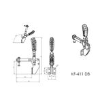 Grampo de Aperto Rápido Vertical KIFIX KF411 DB INOX 650Kgf