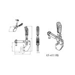 Grampo de Aperto Rápido Vertical KIFIX KF411 RB 650Kgf