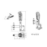 Grampo de Aperto Rápido Vertical KIFIX KF615 B 340Kgf