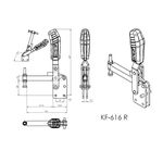 Grampo de Aperto Rápido Vertical KIFIX KF616 R 950Kgf