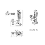 Grampo de Aperto Rápido Vertical KIFIX KF631 DI INOX 400Kgf