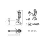 Grampo de Aperto Rápido Vertical KIFIX KF631 DIL INOX 300Kgf