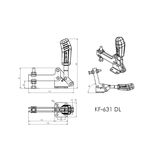 Grampo de Aperto Rápido Vertical KIFIX KF631 DL 300Kgf