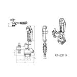 Grampo de Aperto Rápido Vertical KIFIX KF631 R 400Kgf