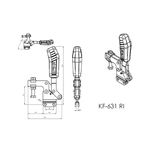 Grampo de Aperto Rápido Vertical KIFIX KF631 RI 400Kgf