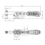 Grampo de Aperto Rápido Reforçado Horizontal KIFIX KF524 D 130Kgf