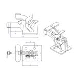 Grampo de Aperto Rápido Horizontal KIFIX KF104 DS TR 340Kgf
