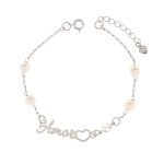 Pulseira Amor (Banho Prata)
