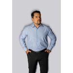 Camisa Social Azul Bebê Slim Manga Longa - King Ternos